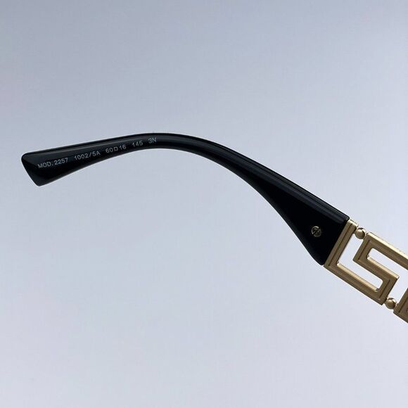 NEW Versace VE2257 10025A Gold Light Brown Mirror Metal Pilot Unisex Sunglasses - Picture 9 of 9